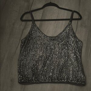 Sequin silver grey Top